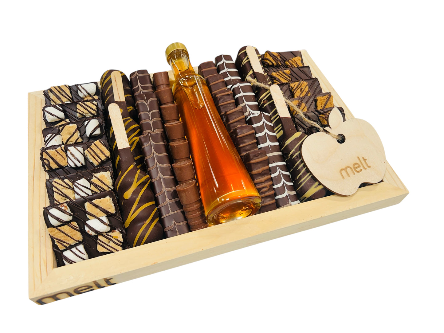 Deluxe Chocolates + Honey Wooden Tray