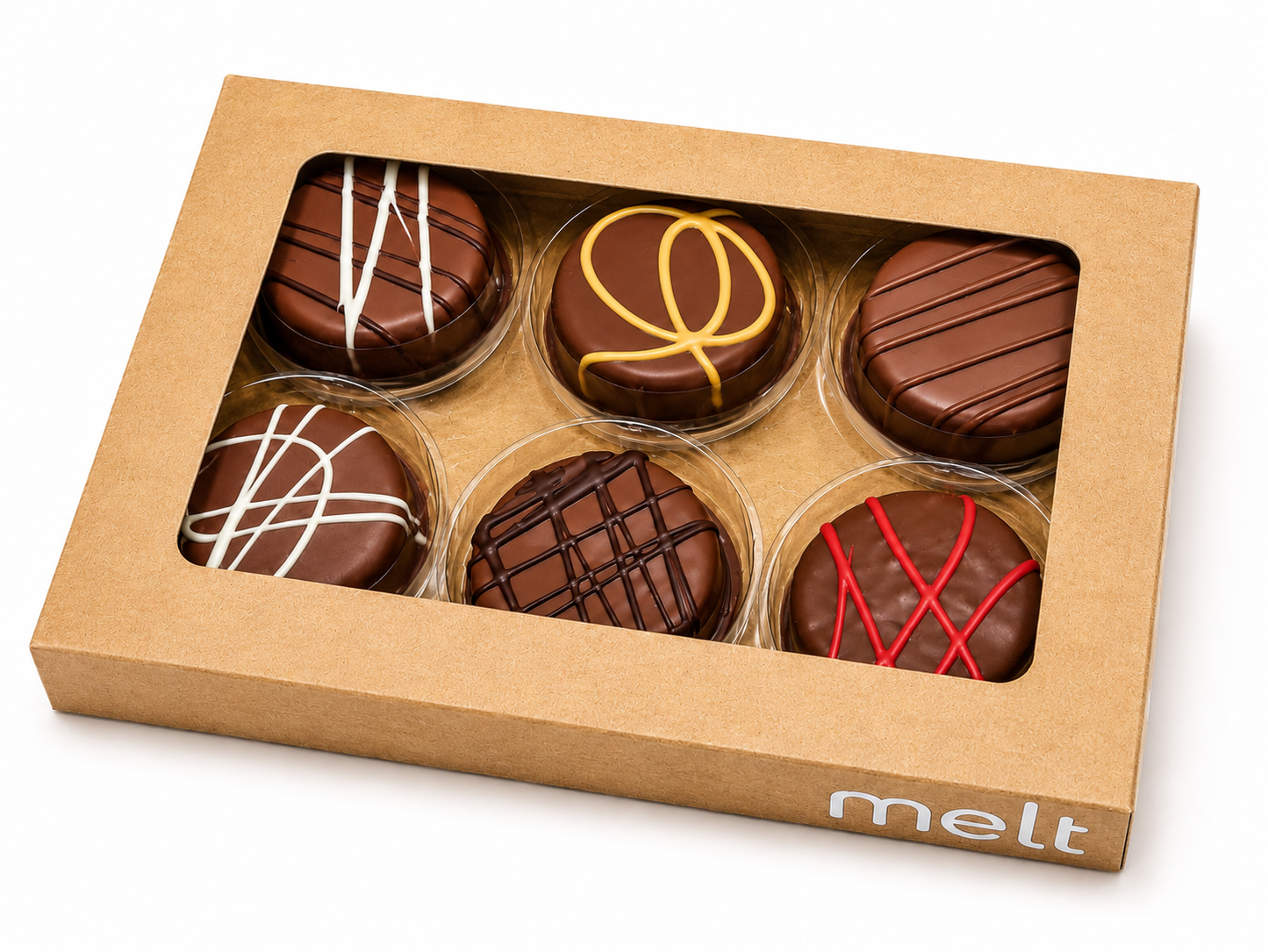 Dairy Oreo, covered with chocolate, six different flavors 
