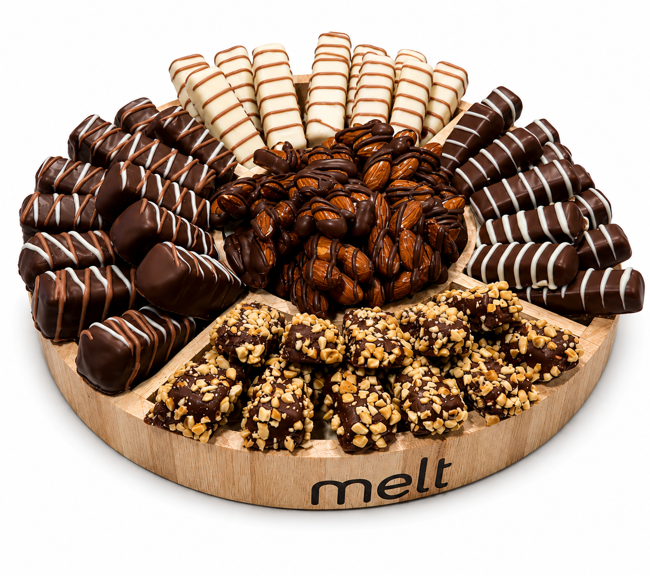 5 Section Chocolates Wooden Tray