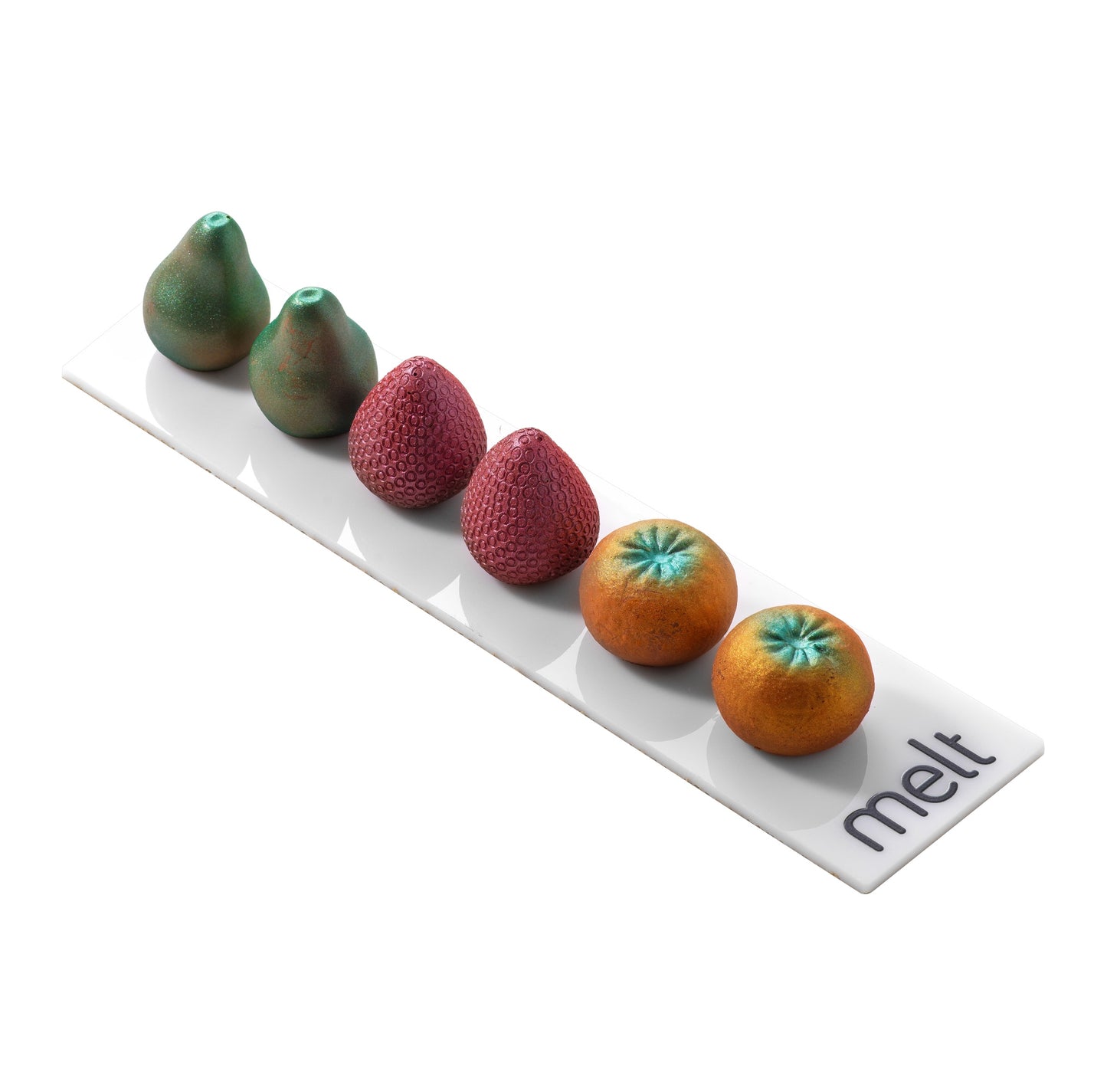 Chocolate shaped fruits