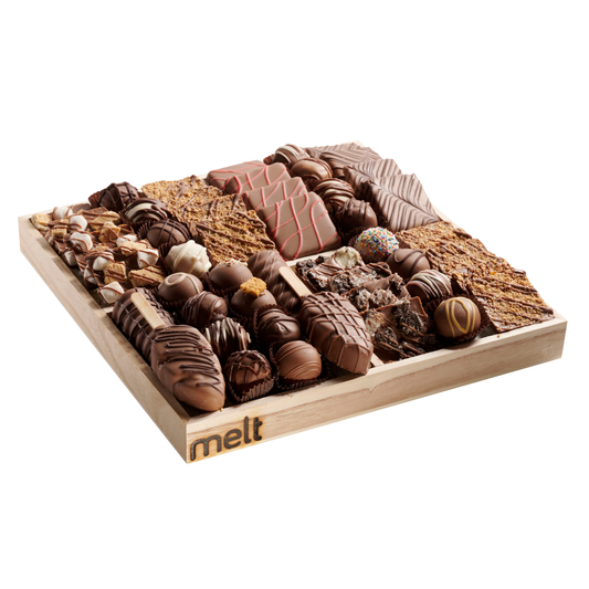 4 Section Dairy Chocolates Wooden Tray