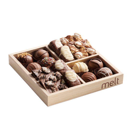 4 Section Dairy Chocolate Barks and Balls Tray
