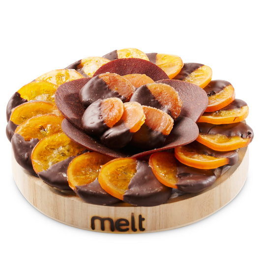 Melt chocolate dipped orange tray