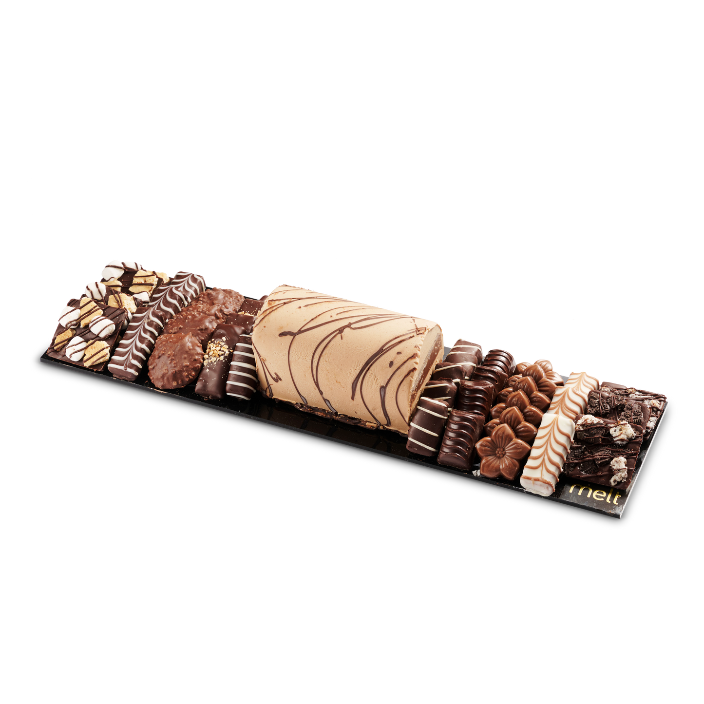 Chocolate Log + Various Chocolates Tray