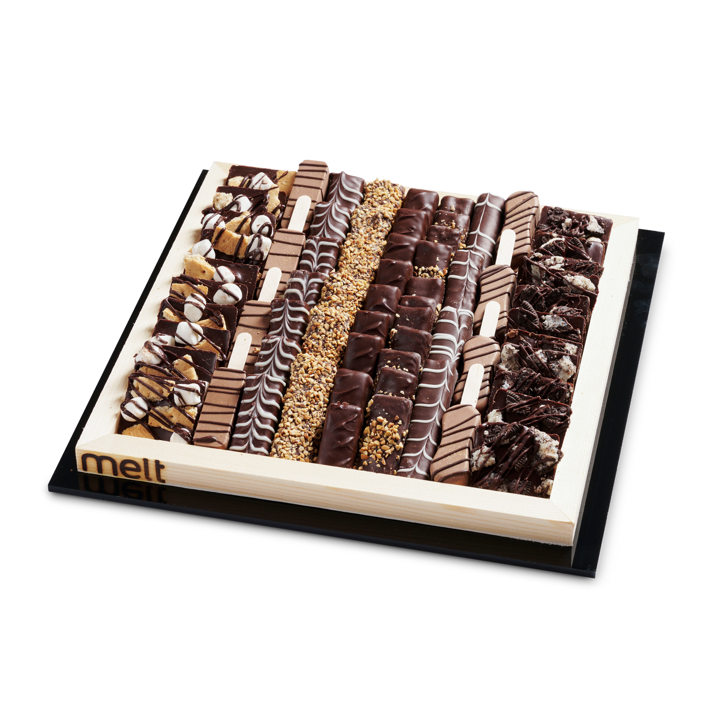 Chocolates premium Wooden Tray with Acrylic Base