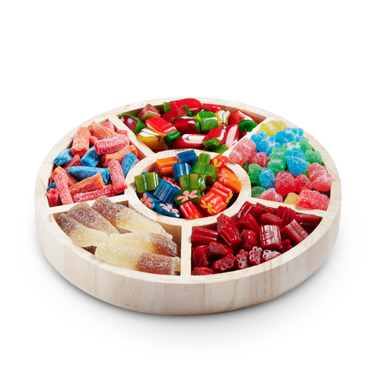 6 Section Wooden Candy Tray