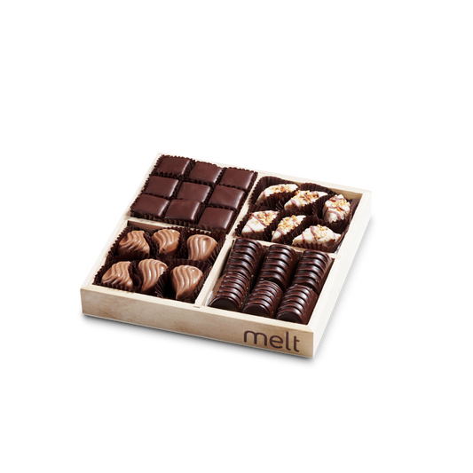 4 Section Wooden Chocolates Tray