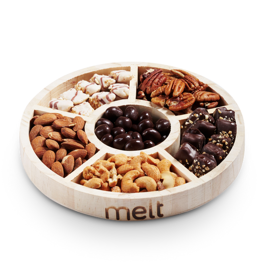 6 Section  Nuts and Chocolates Wooden Tray