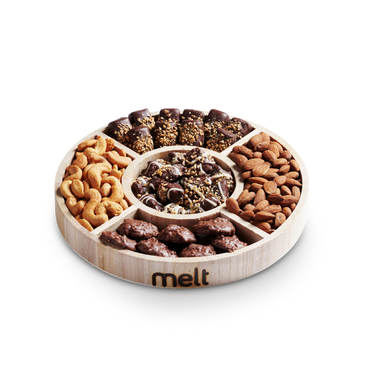 5 Section Chocolates and Nuts Wooden Tray