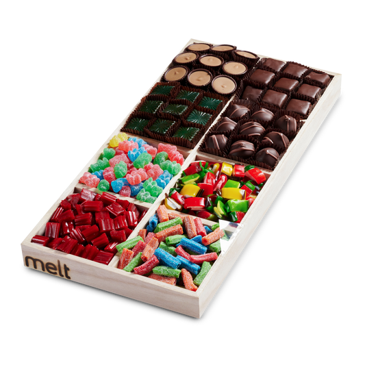 8 Section Chocolates and Candy Wooden Tray