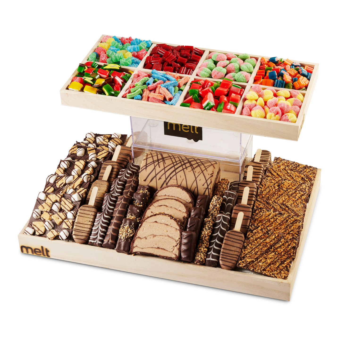 Sectional Chocolates and Candy Tower