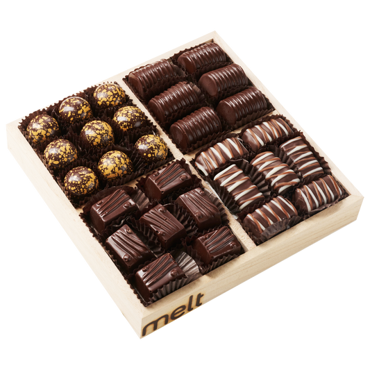 4 Section Chocolates Wooden Tray