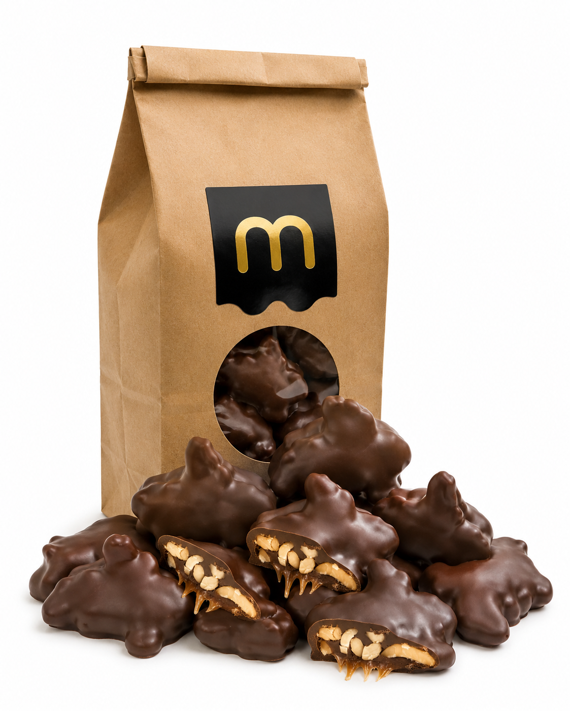 Chocolate covered cashew cluster￼