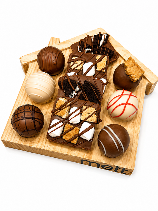 Dairy chocolate wooden house