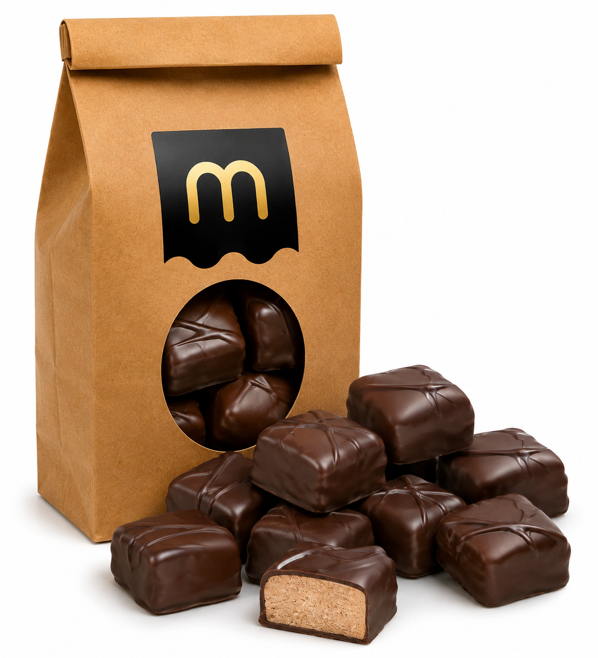 Chocolate covered HALVA squares