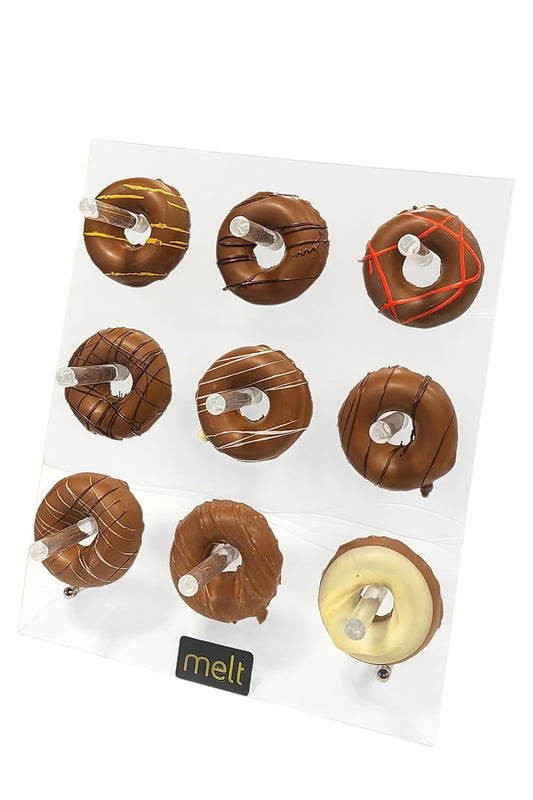 Dairy chocolate donuts 9 piece acrylic stand