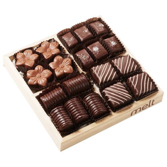 4 Section Wooden Chocolates Tray