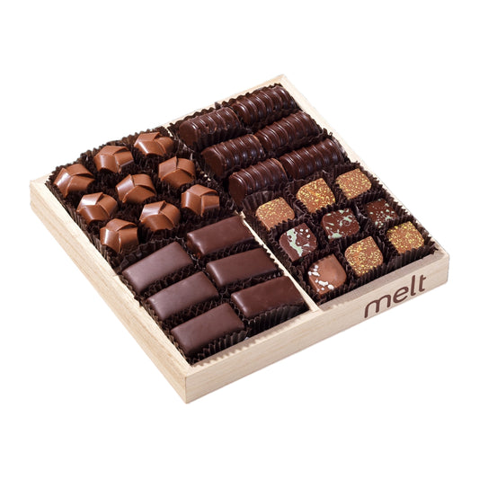 4 Section Wooden Chocolates Tray