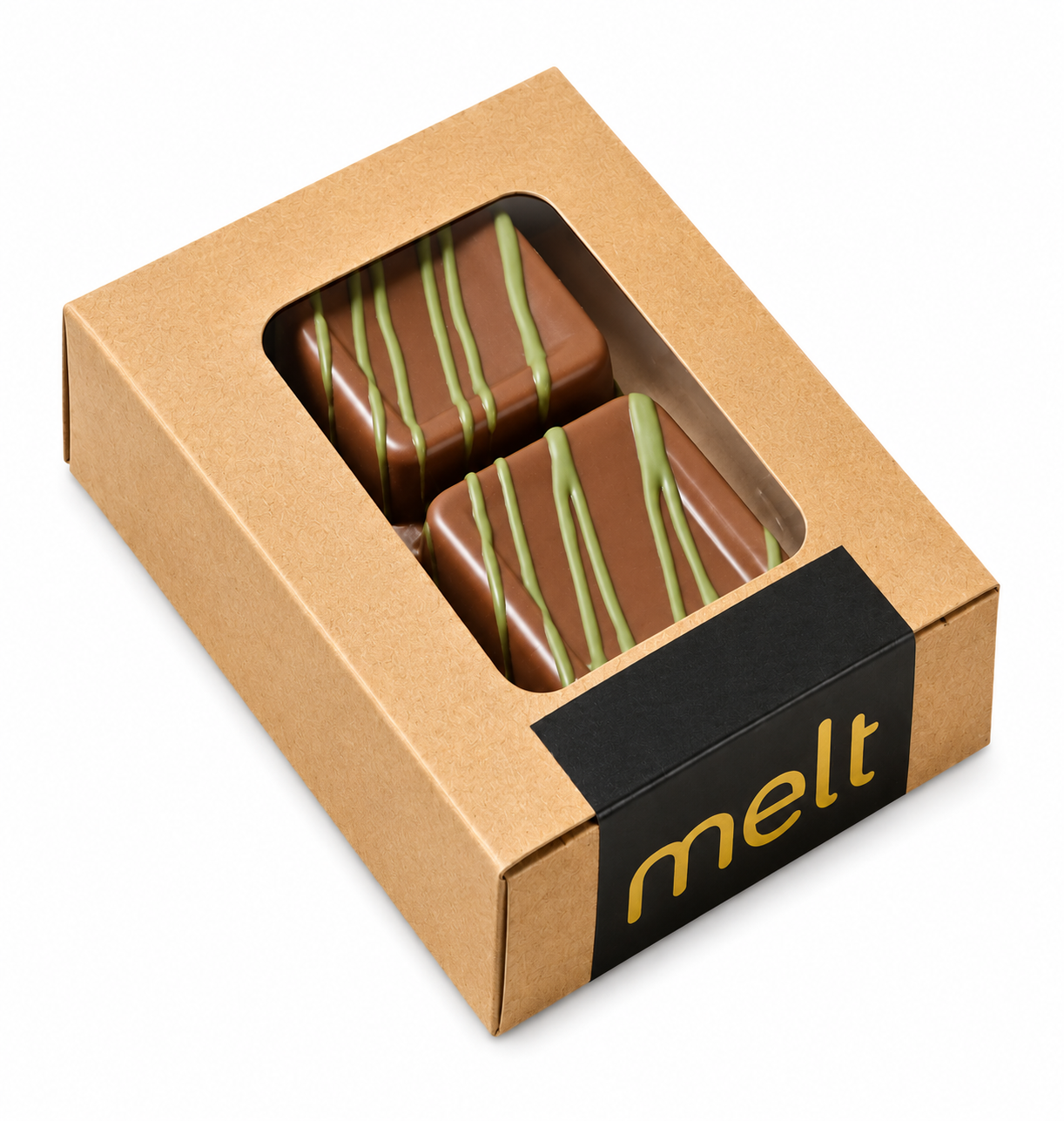 Dubai chocolate melt bites dairy