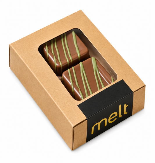 Dubai chocolate melt bites dairy