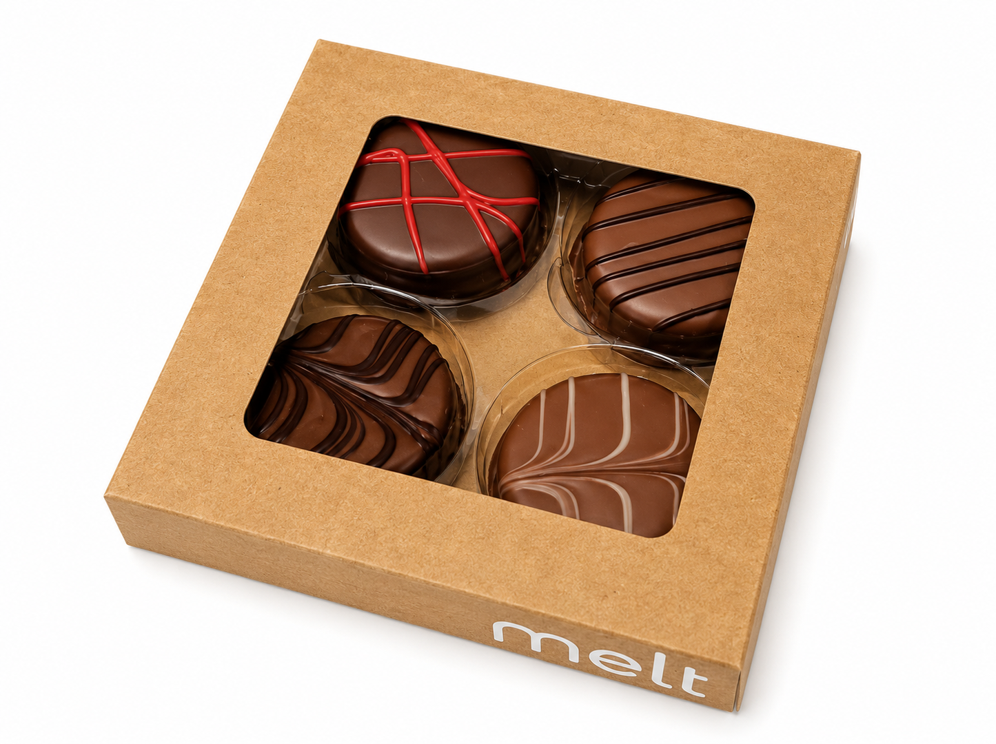 Dairy Oreo, covered with chocolate, 4 different flavors