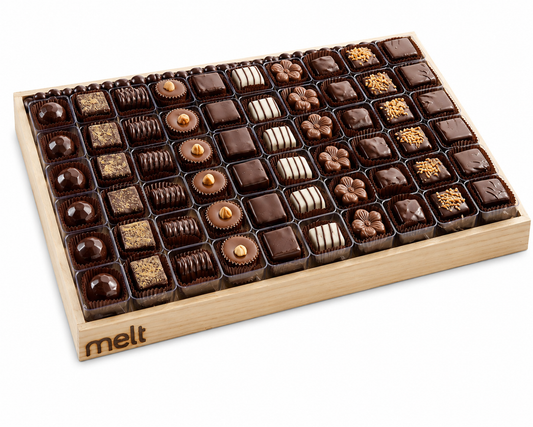 Deluxe Chocolate Cups in Wooden Tray