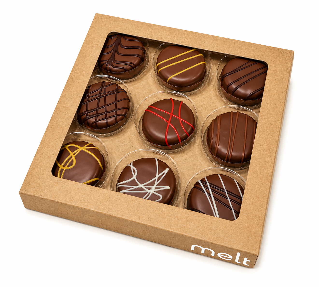 Dairy Oreo, covered with chocolate, 9 different flavors