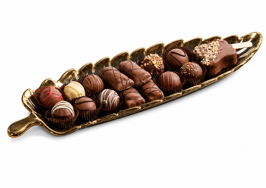 Dairy Chocolates in Leaf Shaped Dish