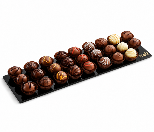 Dairy Chocolate Balls on Acrylic Tray