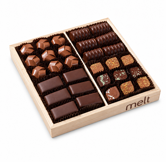 4 Section Wooden Chocolates Tray