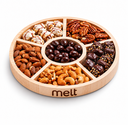 6 Section  Nuts and Chocolates Wooden Tray