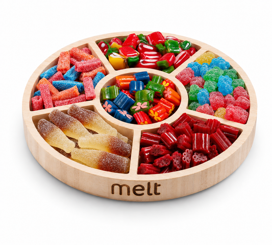 6 Section Wooden Candy Tray