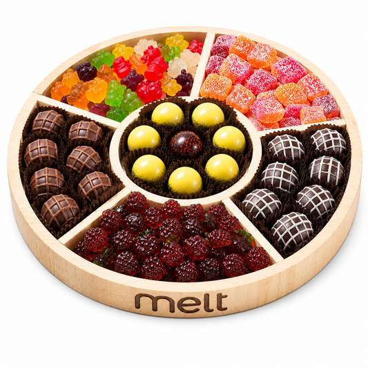 5 Section Chocolates an d Candy Wooden Tray