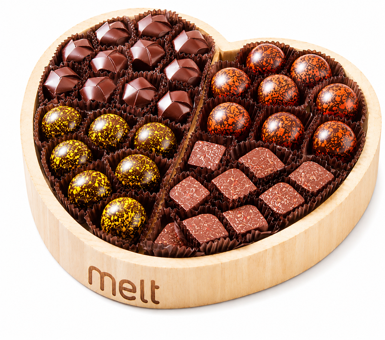 Melt chocolate heart