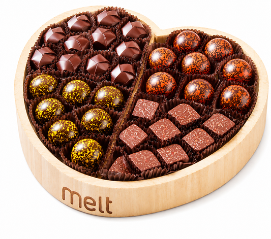 Melt chocolate heart
