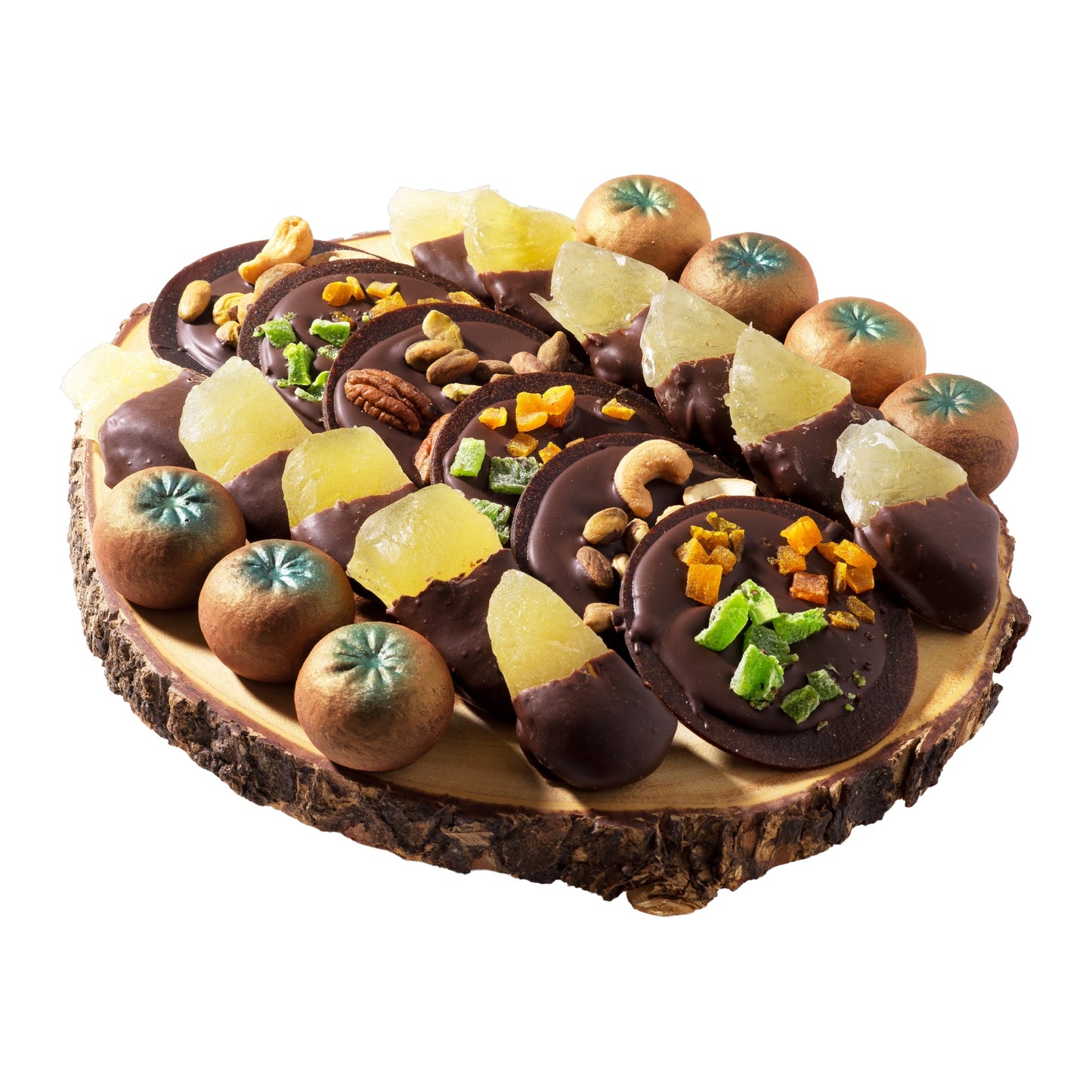 Tree wood chocolate dipped dried fruit s