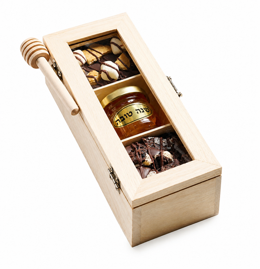 3 Section Dairy Chocolate Barks and Honey Container