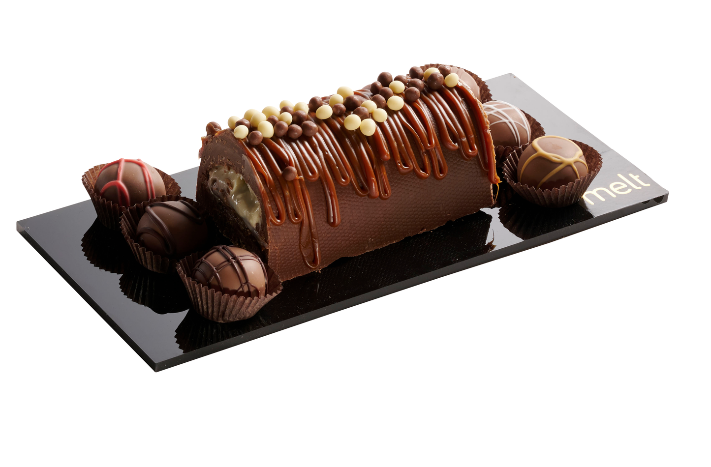 Dairy Chocolate Log and Chocolate Balls Combo