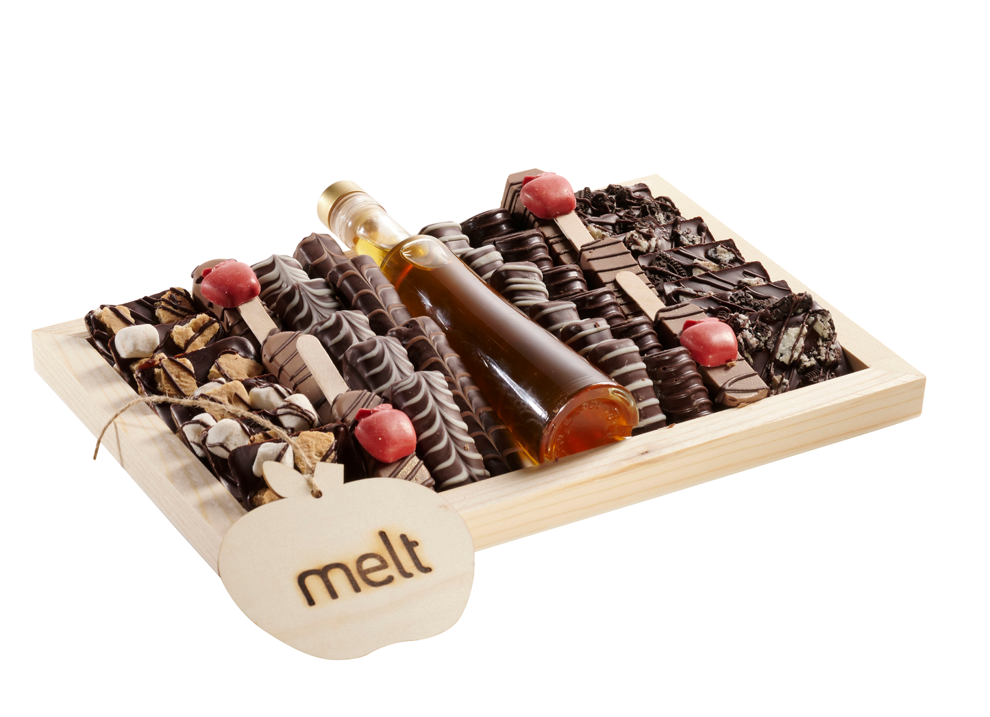 Deluxe Chocolates + Honey Wooden Tray