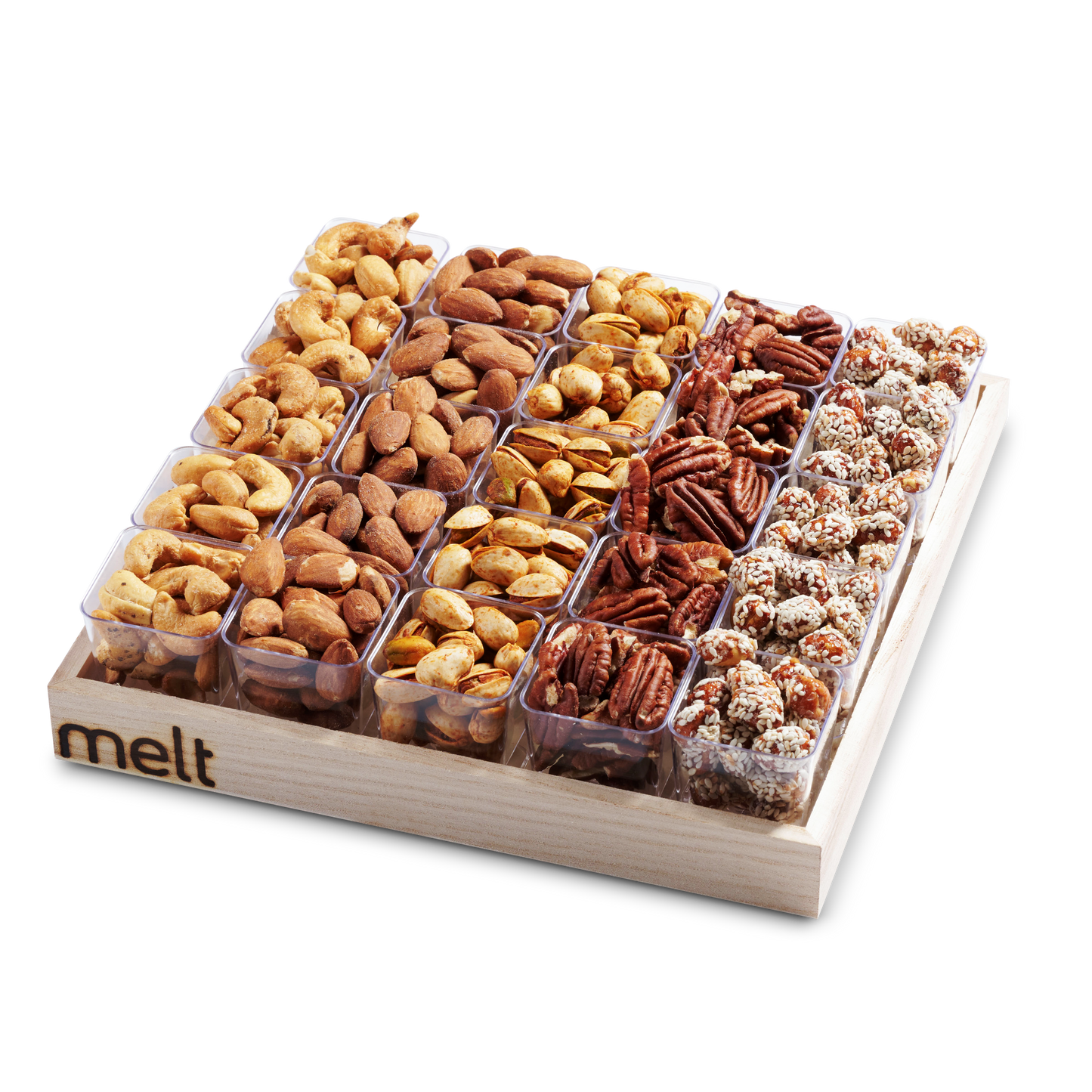 Medium Nuts Cups Wooden Tray