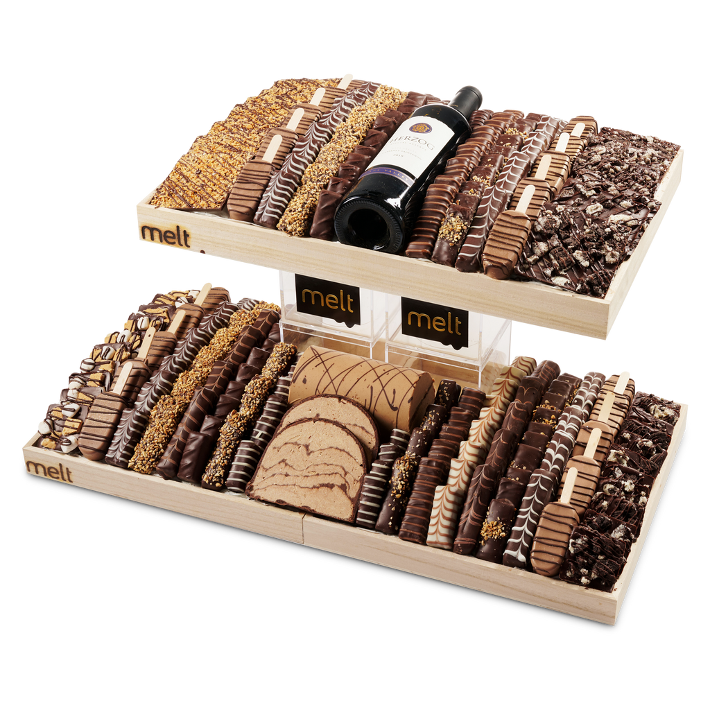 Deluxe Chocolates and Wine Tower